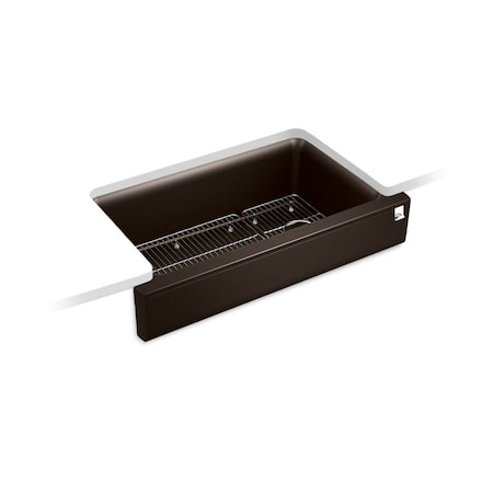 Kohler Cairn Undermount Single-Bowl Farmhouse Kitchen Sink With Short Apron 25784-CM2